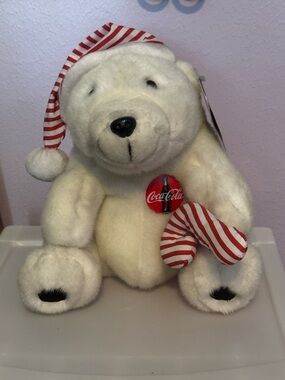 Vintage Coca-Cola Holiday Polar Bear Plush